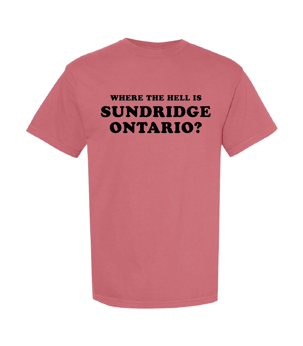 Where the Hell is Sundridge Ontario? - Crimson - Adult T-Shirt