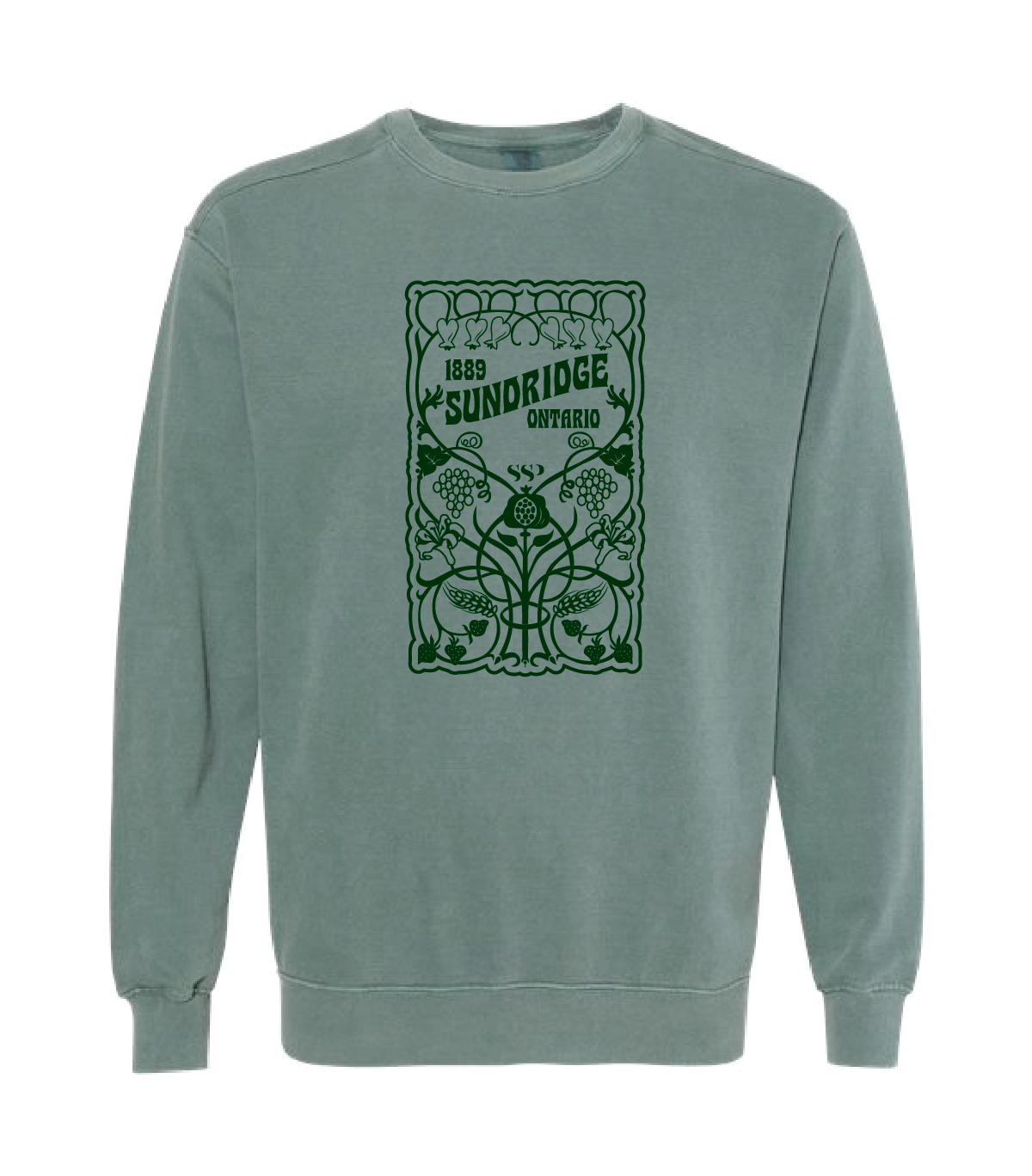 Sundridge Vine - Blue Spruce - Adult Crewneck Sweatshirt