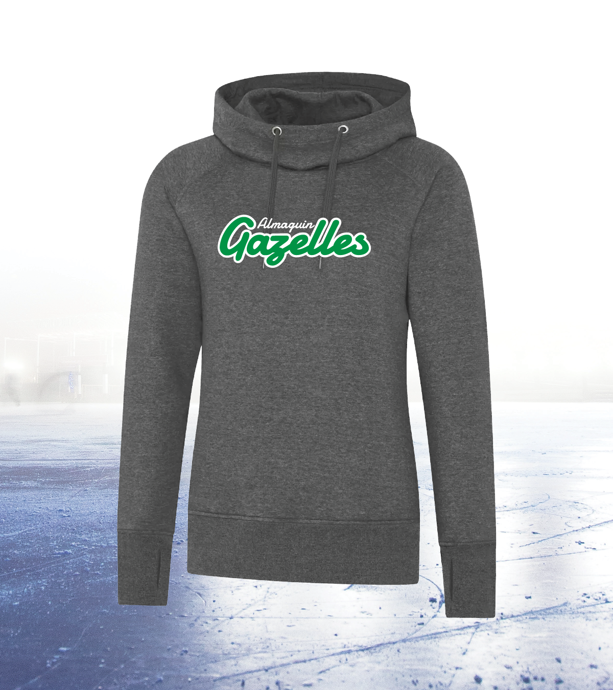 Gazelles - Ladies - Vintage Hoodie - Charcoal Heather