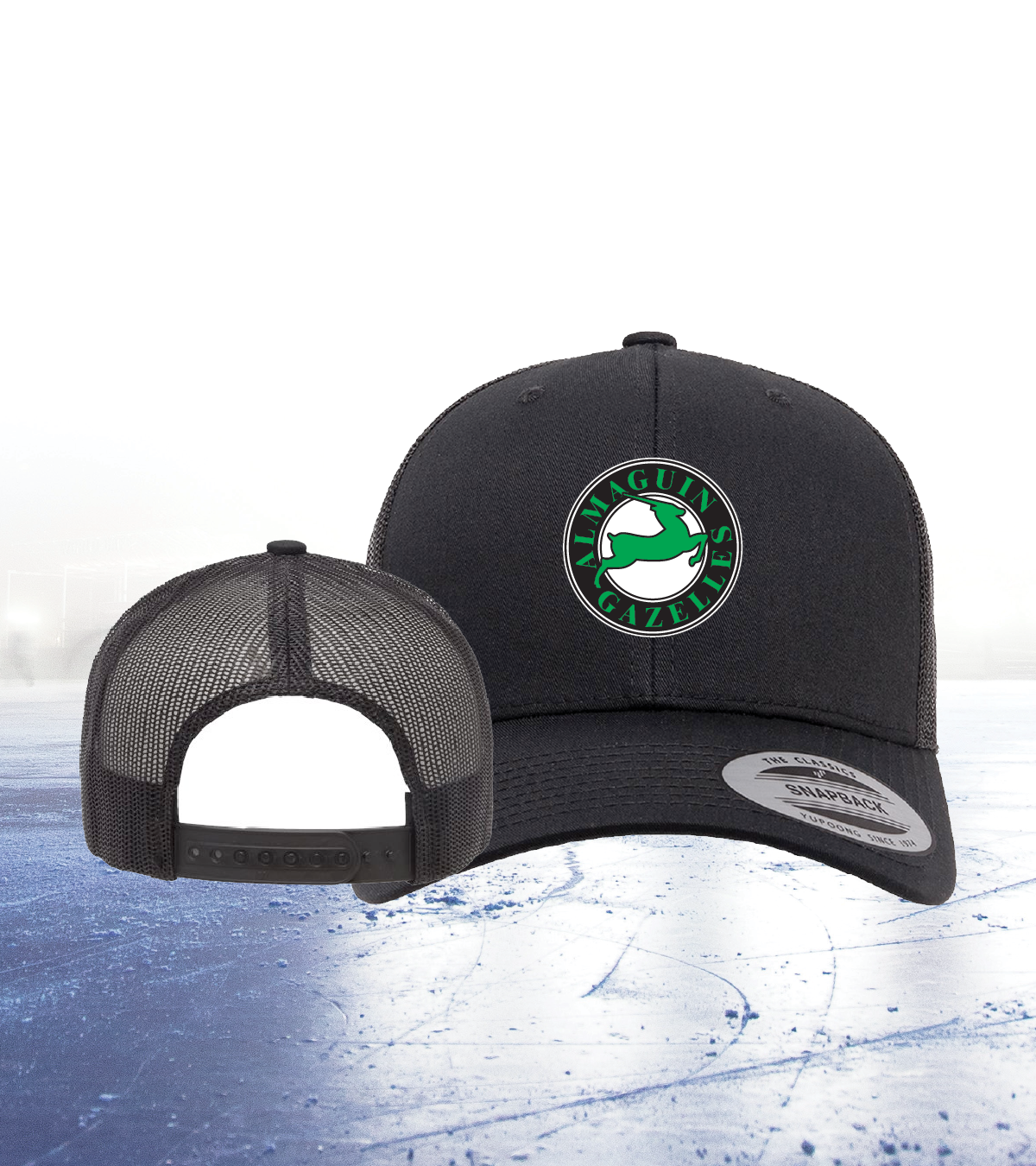 Gazelles - Retro Snapback Trucker Hat - Black