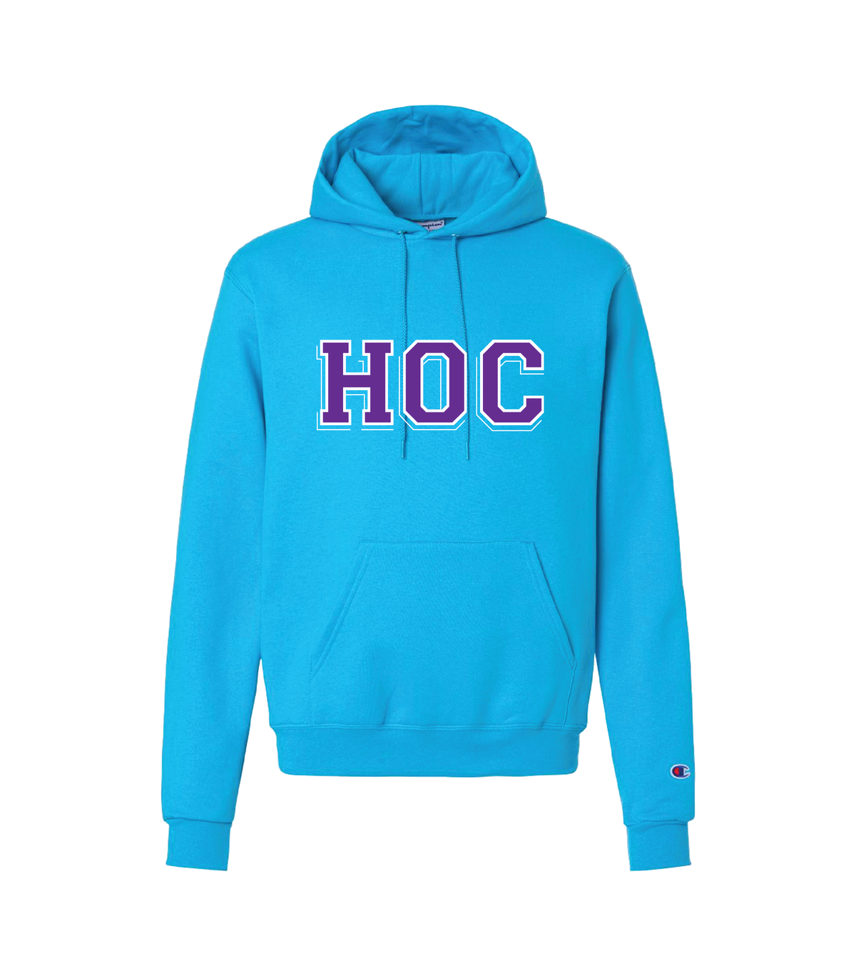 HOC - Adult Champion Hoodie - Blue Lagoon (Purple/White)