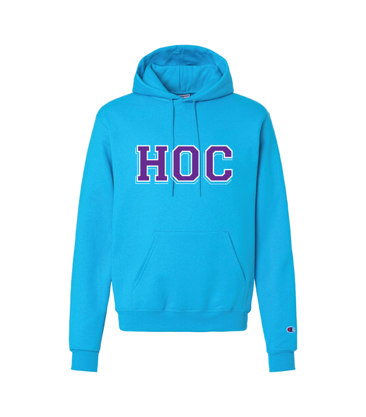 HOC - Adult Champion Hoodie - Blue Lagoon (Purple/White)