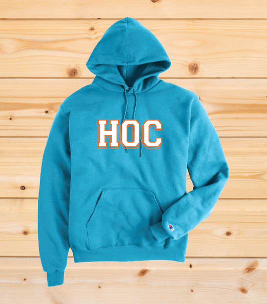 HOC - Adult Champion Hoodie - Blue Lagoon