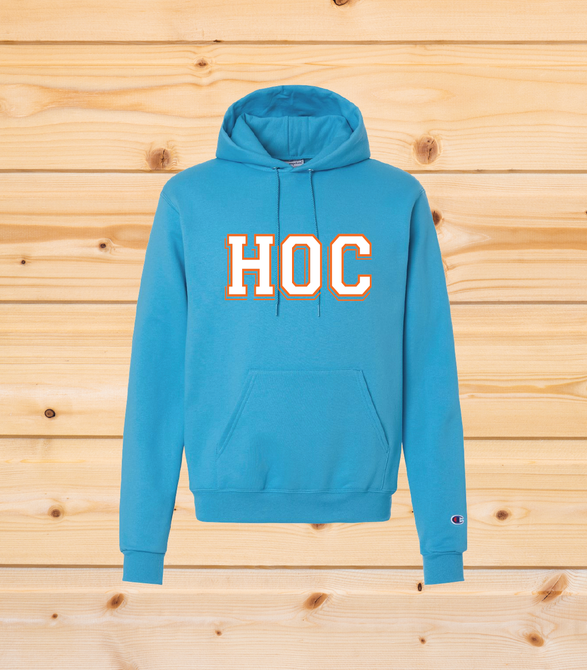 HOC - Adult Champion Hoodie - Blue Lagoon