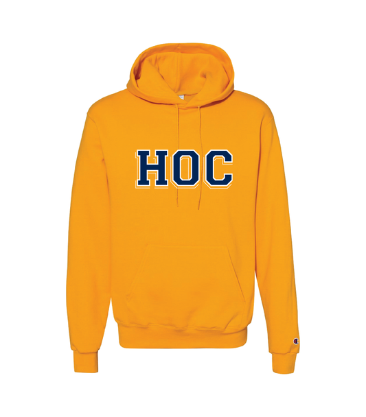 HOC - Adult Champion Hoodie - Gold (Navy/Wh)