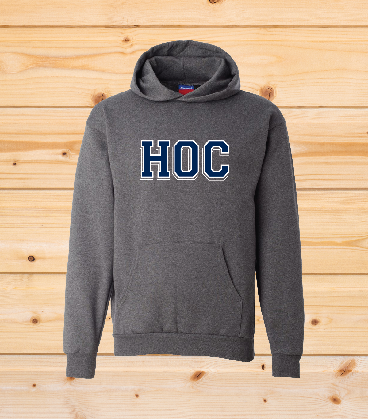 HOC - YOUTH Champion Hoodie - Charcoal Heather