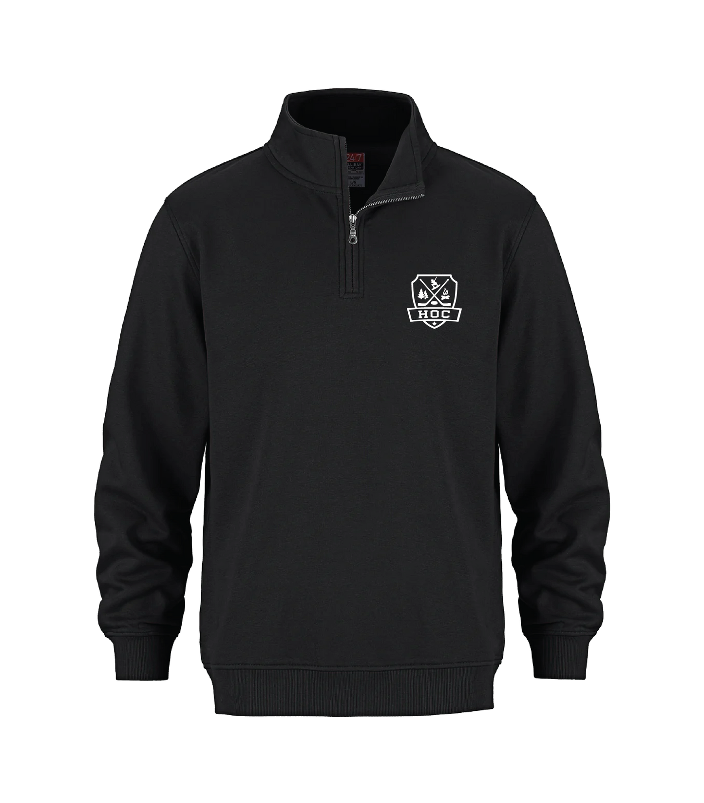 HOC - Adult 1/4 Zip Sweatshirt - Black