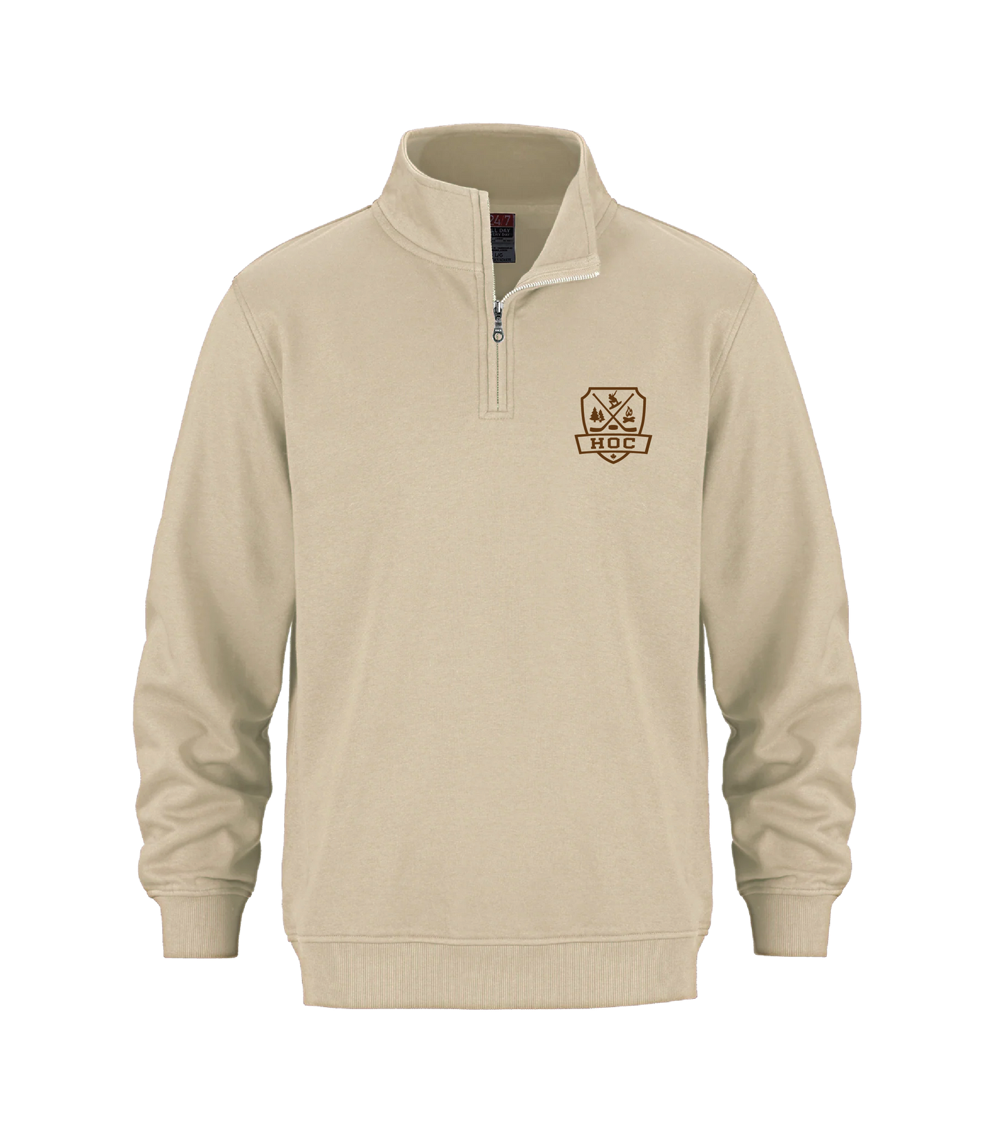 HOC - YOUTH 1/4 Zip Sweatshirt - Tan