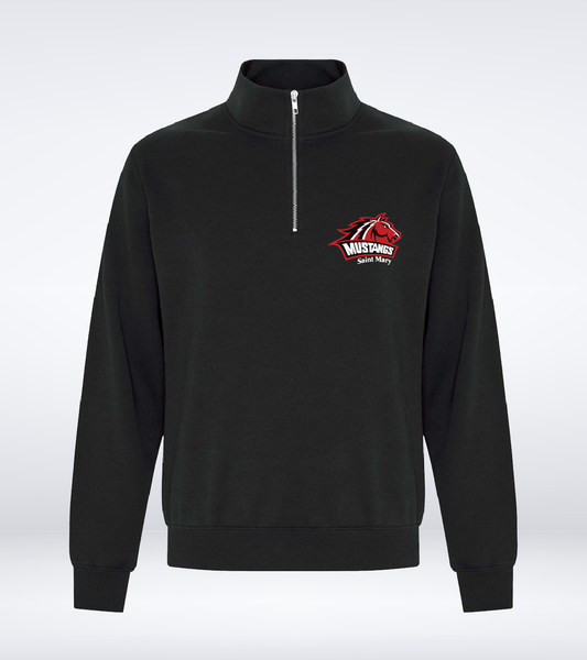 Mustangs - Adult - 1/4 Zip Sweatshirt - Black