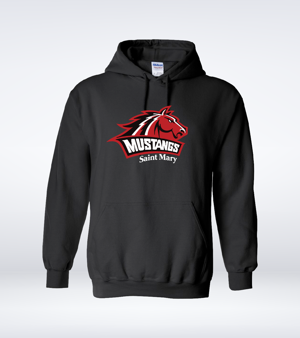 Mustangs - YOUTH - Hooded Sweatshirt - Black