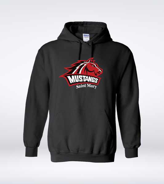Mustangs - Adult - Hooded Sweatshirt - Black