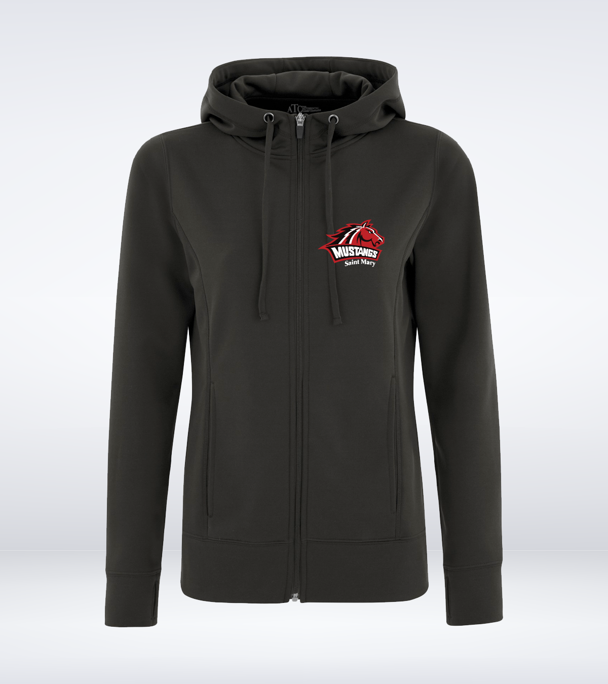 Mustangs - Ladies - Performance Zip Hoodie - Black