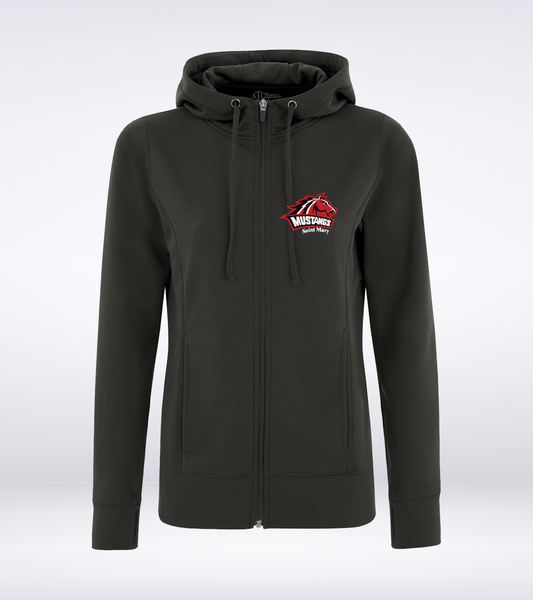 Mustangs - Ladies - Performance Zip Hoodie - Black