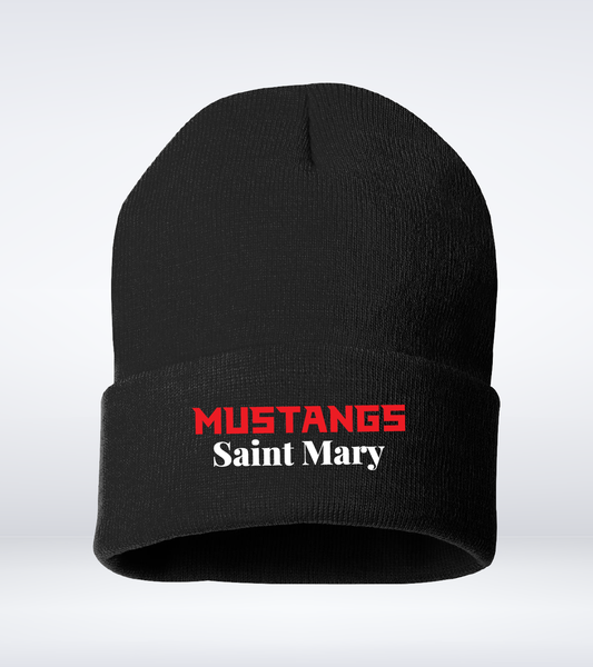 Mustangs - Cuffed Toque - Black