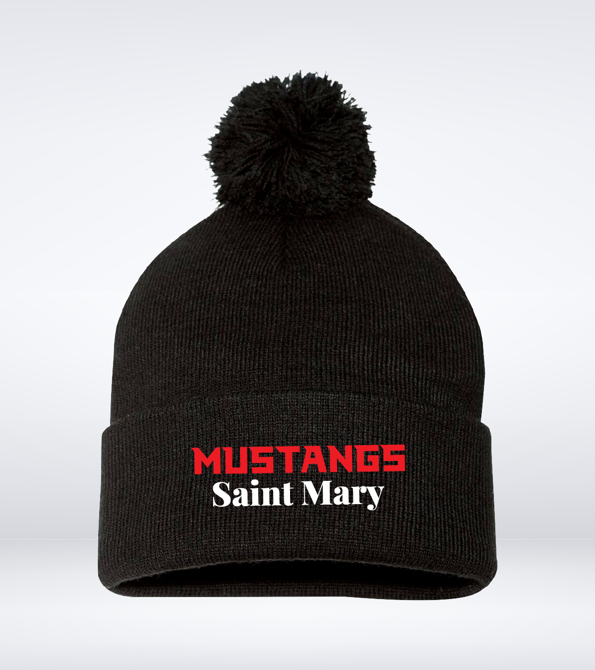 Mustangs - Pom Pom Toque - Black