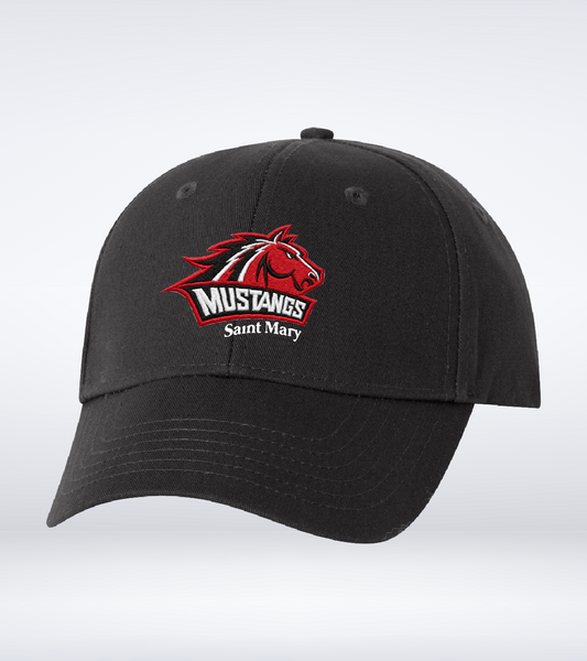 Mustangs - Chino Cap - Black - Badge Logo