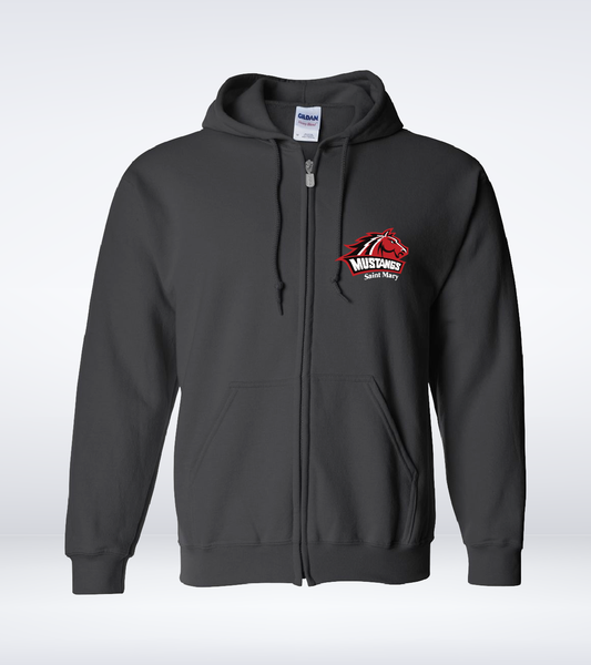 Mustangs - Adult - Full Zip Hoodie - Black