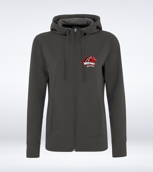 Mustangs - Ladies - Performance Zip Hoodie - Charcoal Heather