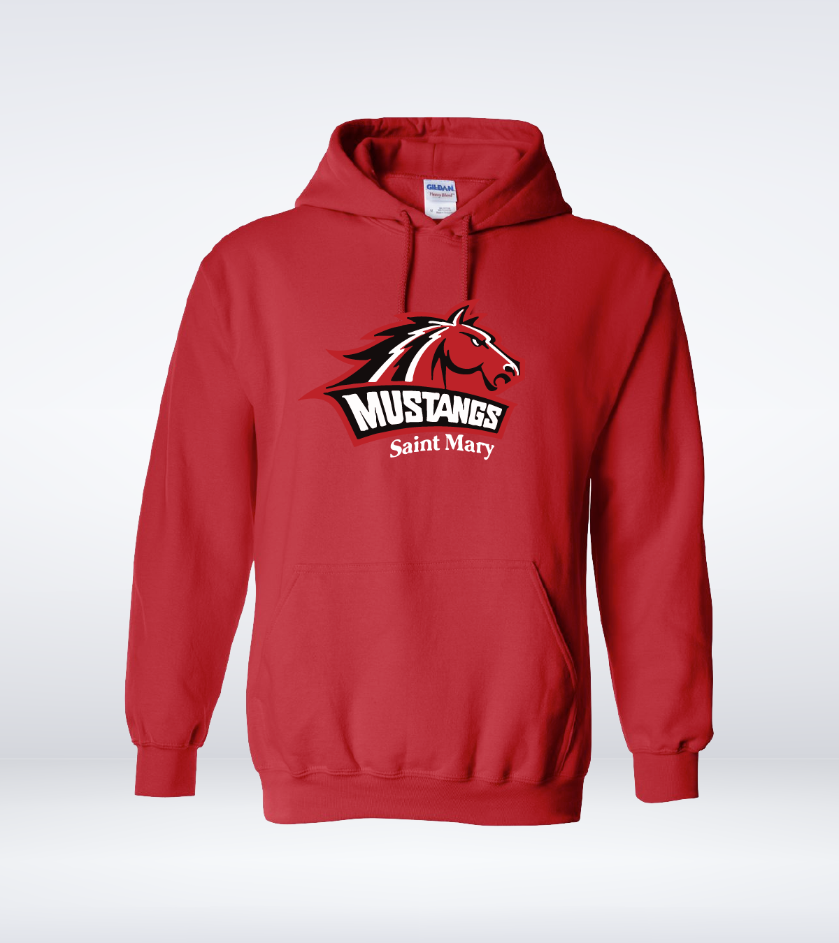 Mustangs - YOUTH - Hooded Sweatshirt - Red