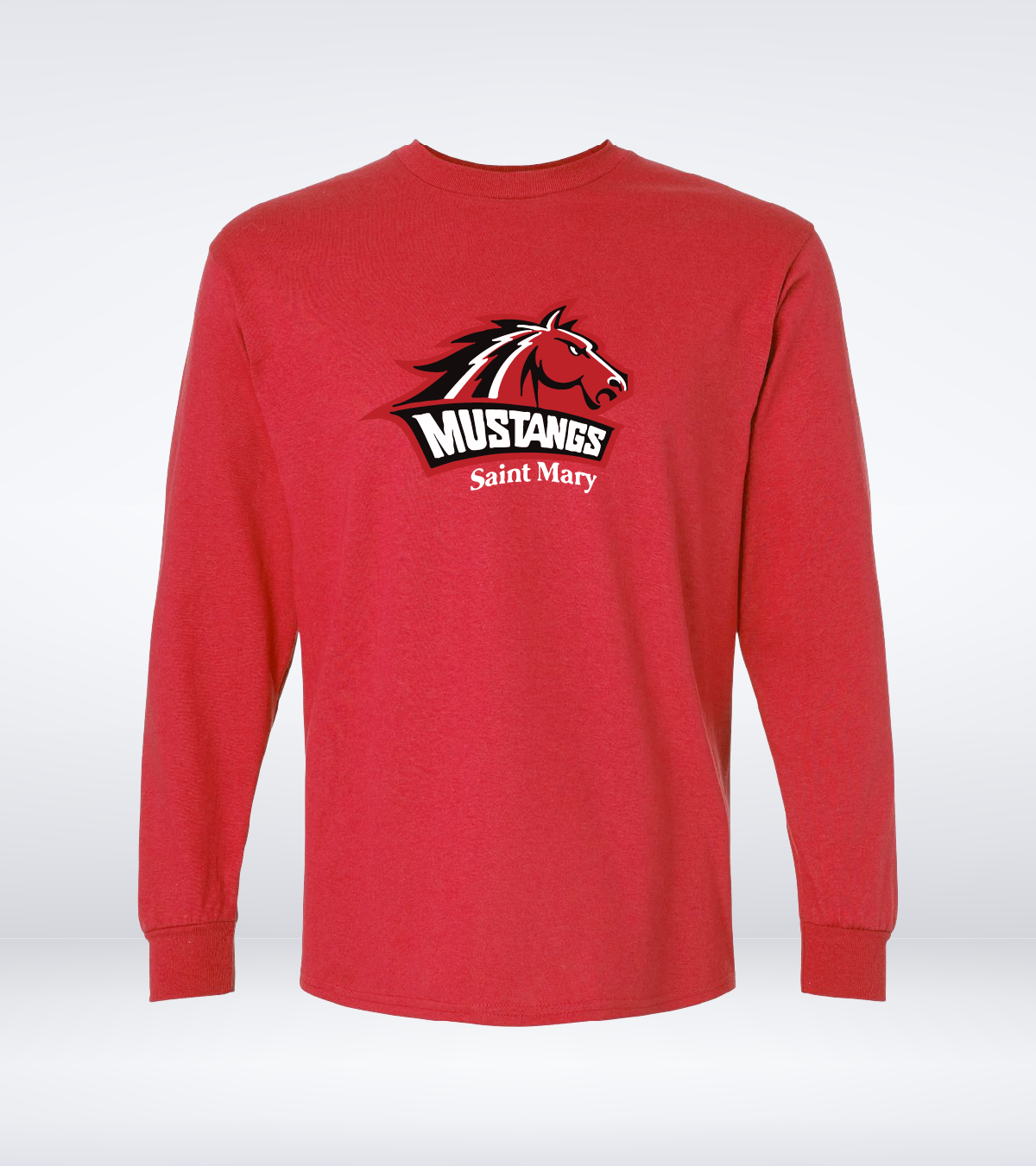 Mustangs - YOUTH - Long Sleeve - Red
